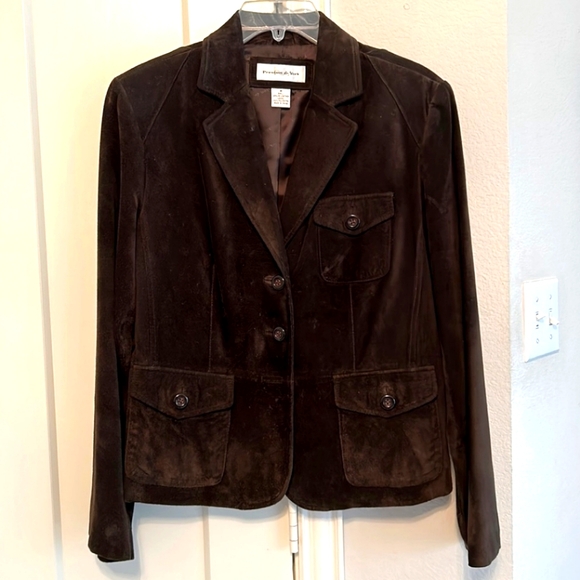 Preston & York Jackets & Blazers - Preston and York Dark Brown Suede Leather Jacket_M